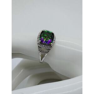NVC Mystic Topaz Sterling Silver Ring sz 11